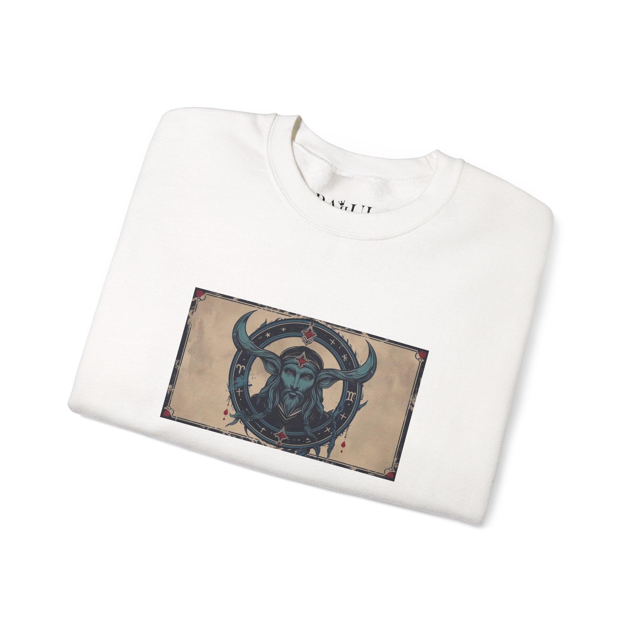 Capricorn - Gothic Zodiac Blue Sweatshirt - Image 7