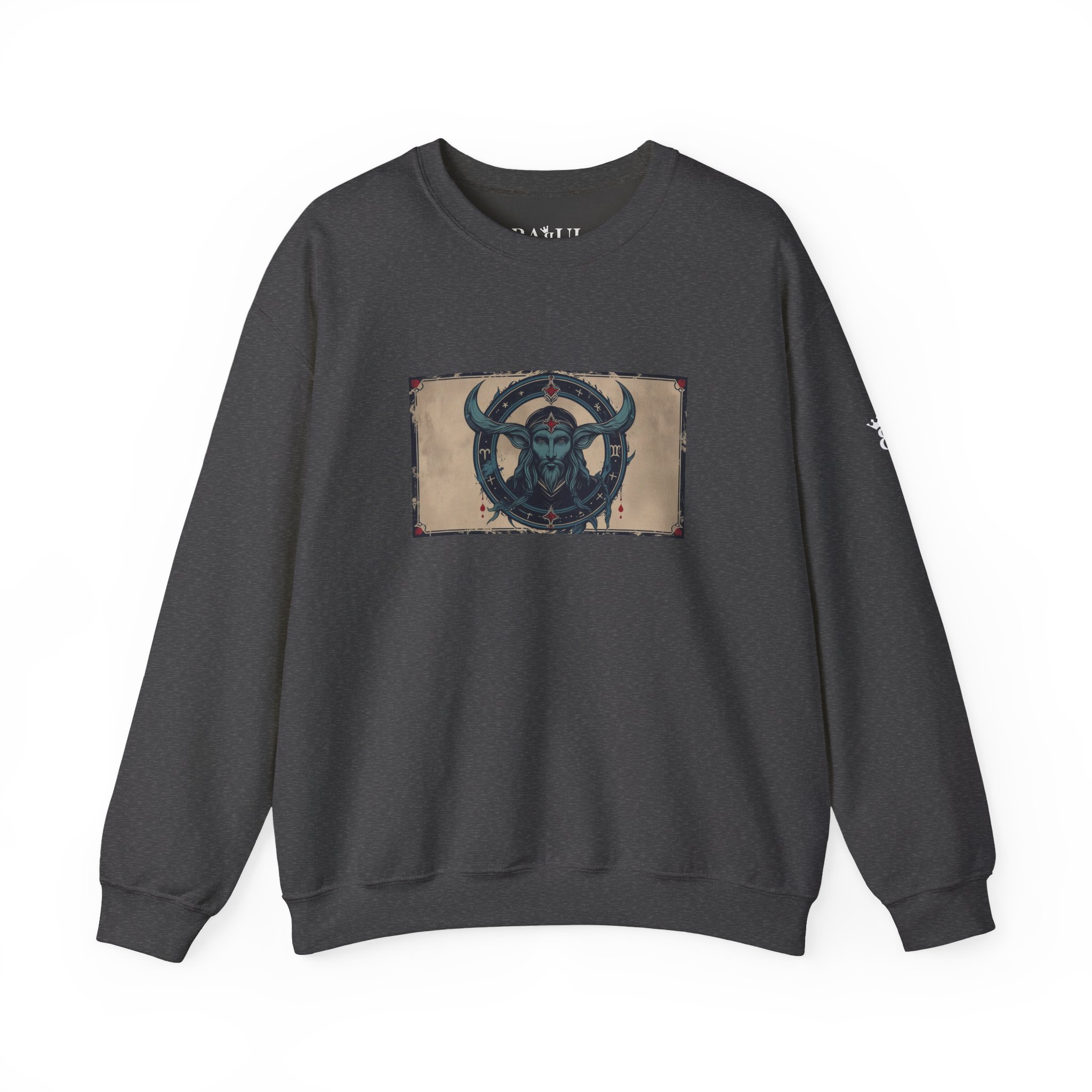 Capricorn - Gothic Zodiac Blue Sweatshirt - Image 25