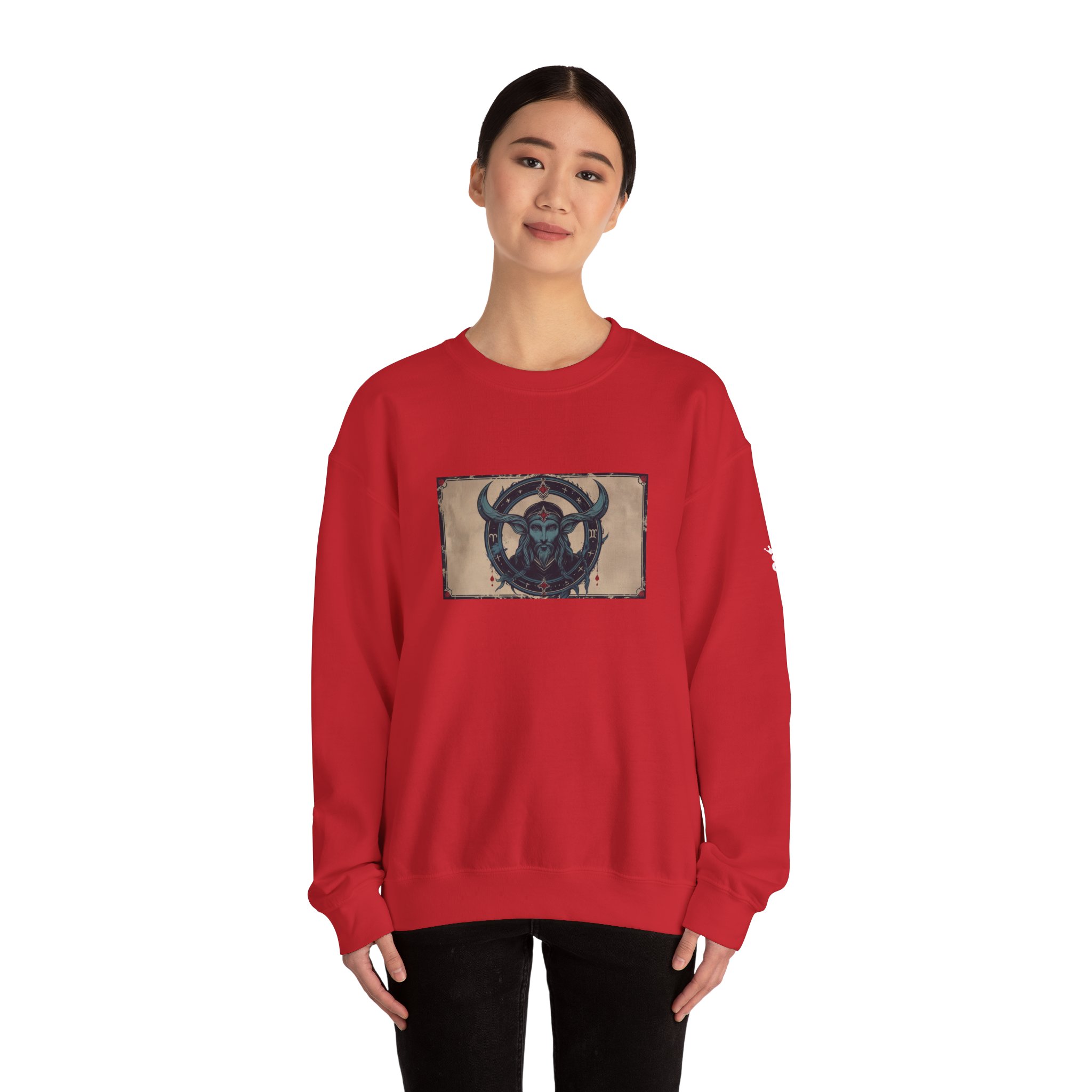 Capricorn - Gothic Zodiac Blue Sweatshirt - Image 36