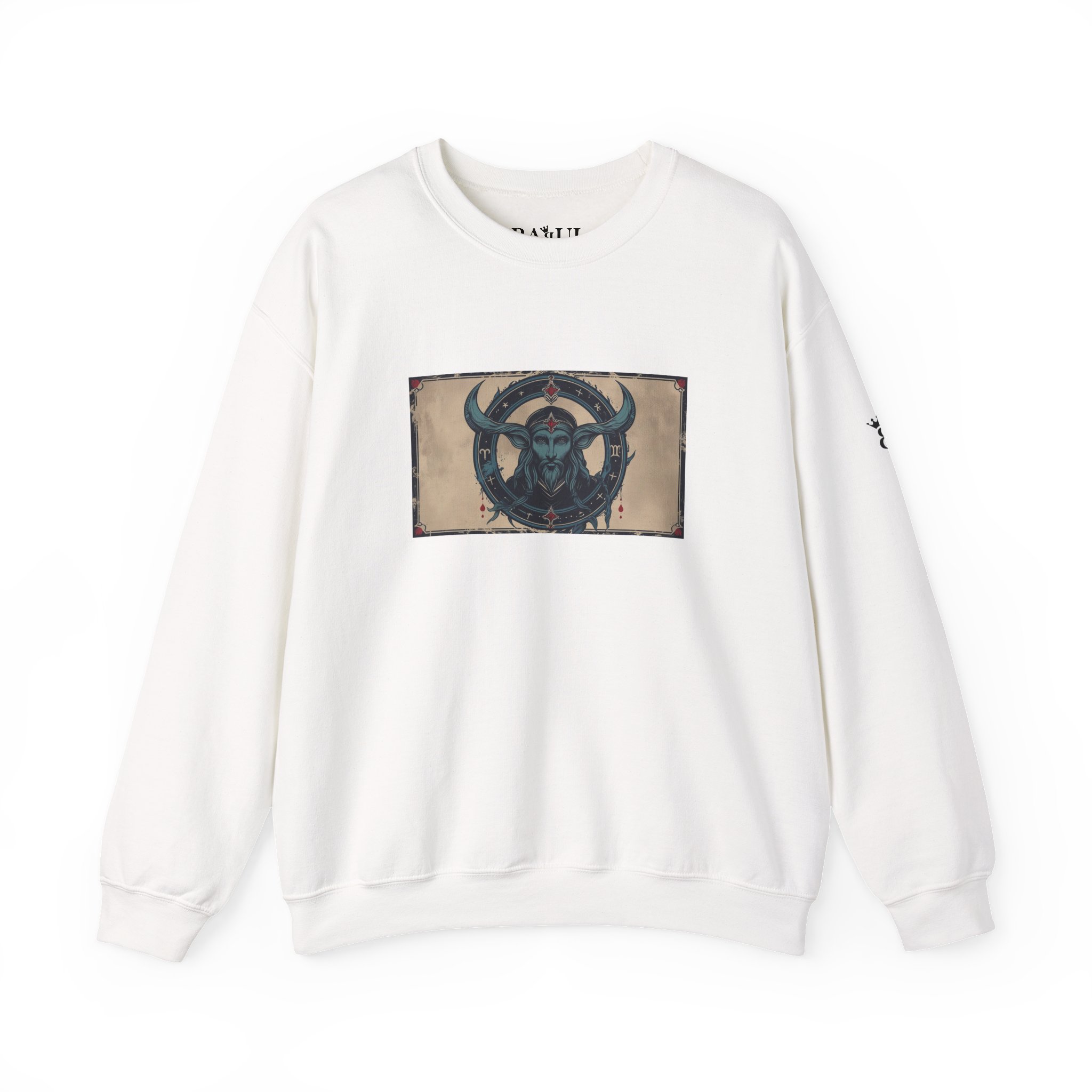 Capricorn - Gothic Zodiac Blue Sweatshirt - Image 5