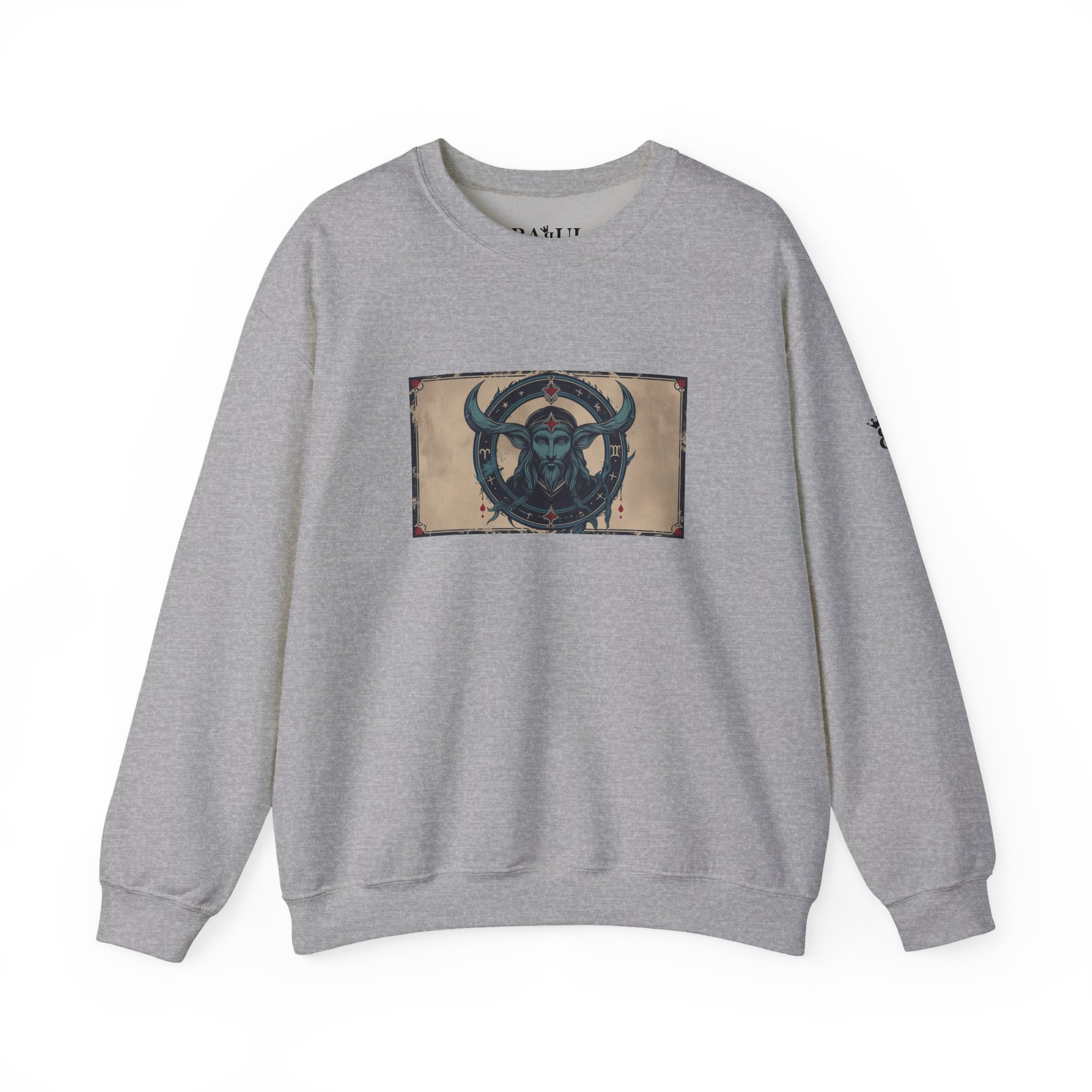 Capricorn - Gothic Zodiac Blue Sweatshirt - Image 17
