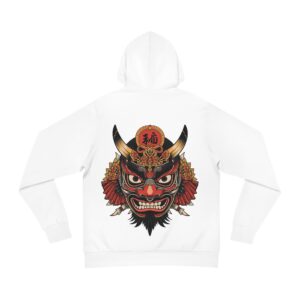 Bold Oni Mask Hoodie - Japanese Irezumi Tattoo Art Streetwear