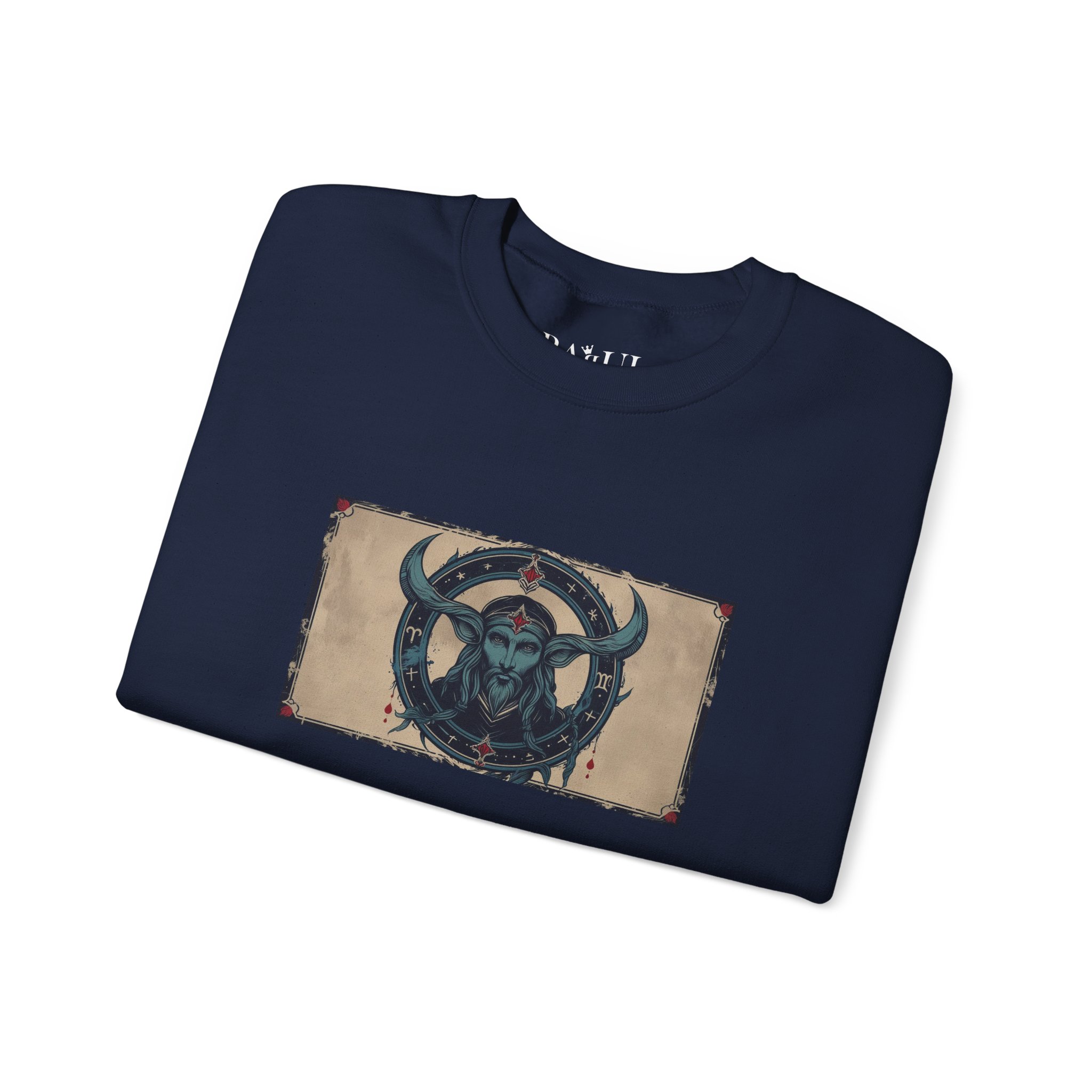 Capricorn - Gothic Zodiac Blue Sweatshirt - Image 31