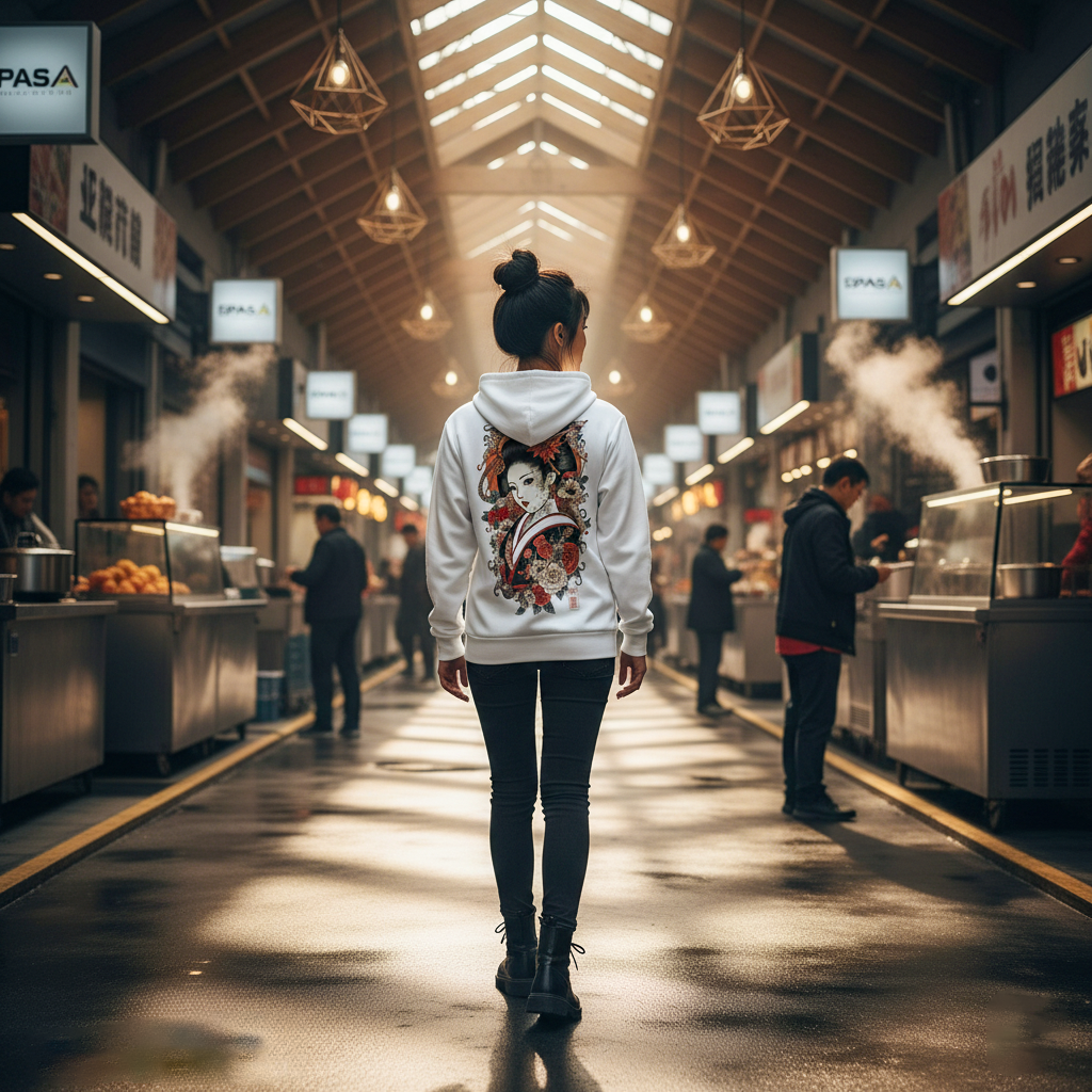 Japanese Irezumi Tattoo Hoodie – Dragon & Koi Traditional Yakuza Art Streetwear