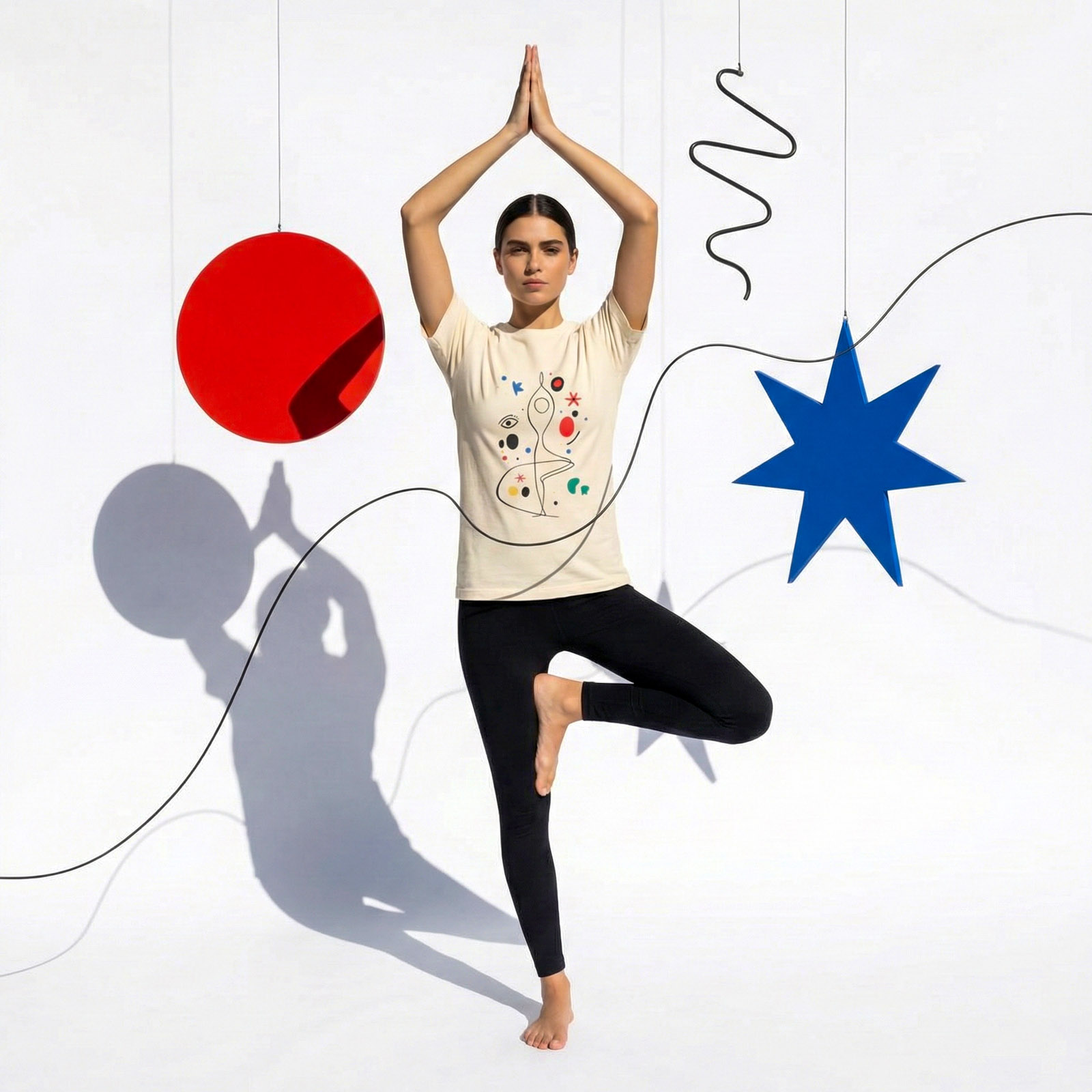 Artistic Zen: The Miro Flow Yoga T-shirt Collection