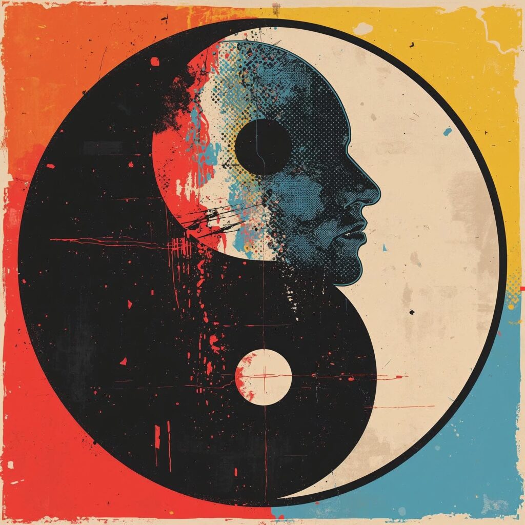 Yin and yang like art of Andy warrol