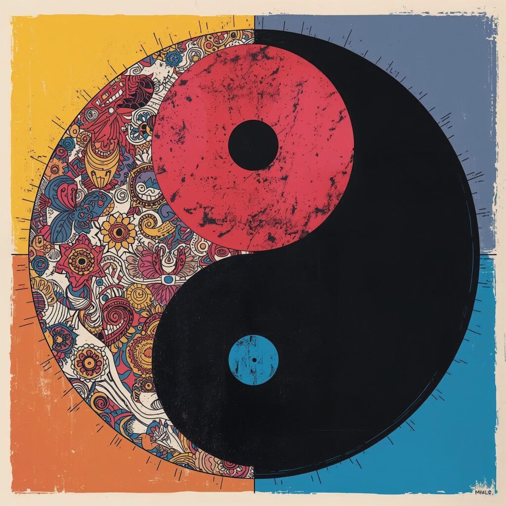 Yin and yang like art of Andy warrol