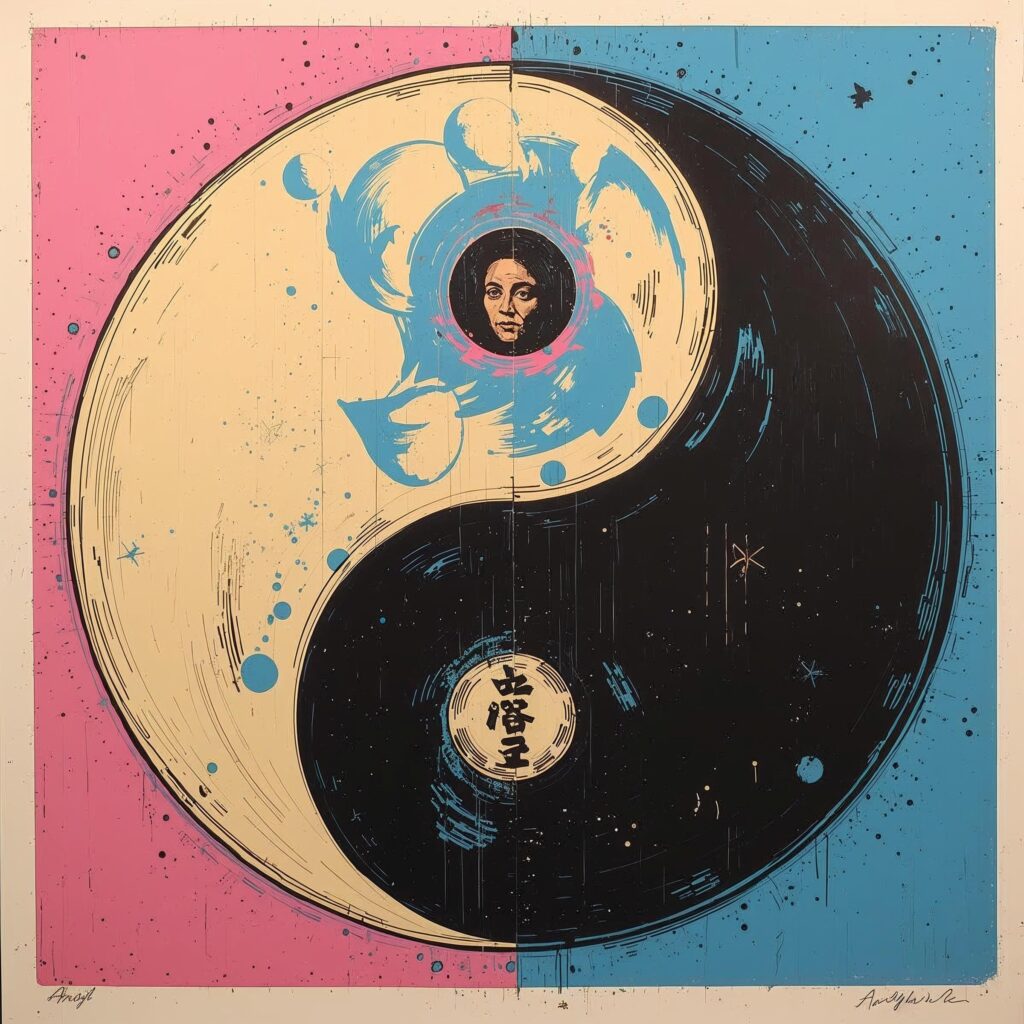 Yin and yang like art of Andy warrol