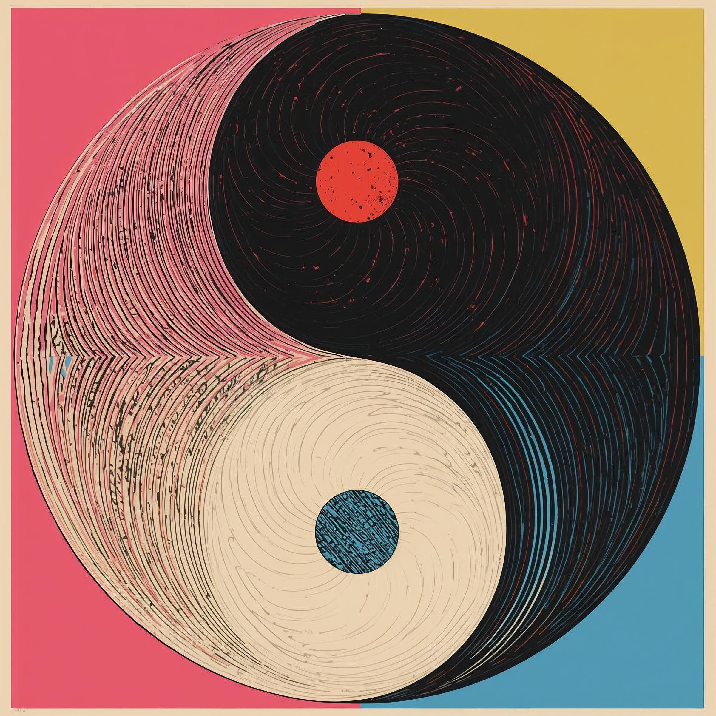 Yin and yang like art of Andy warrol