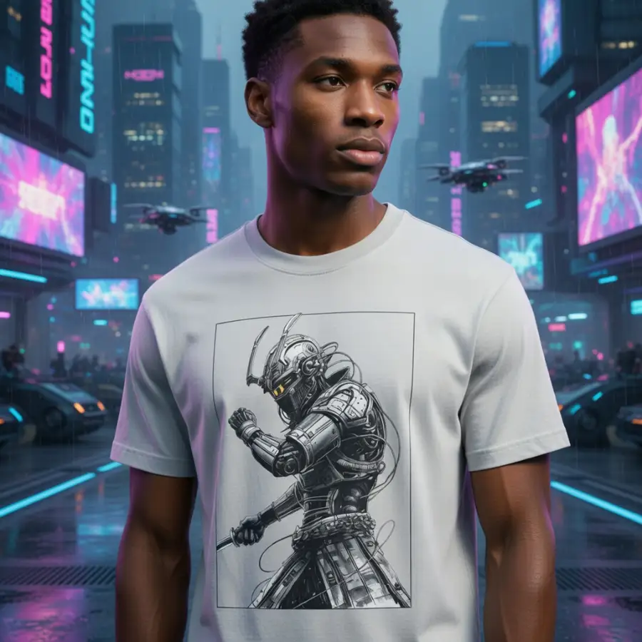 Neo Bushido Cyborg Warrior T-shirts

