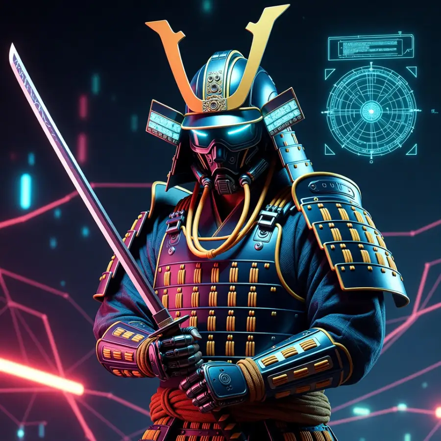 Neo Bushido Cyborg Warrior T-shirts

